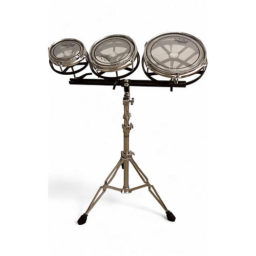 Used Remo 6X10 Rototom Black and Silver Roto Toms