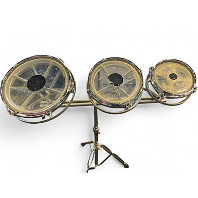 Used Remo 6X10 Rototoms Chrome Aluminum  Roto Toms