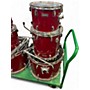 Used Remo 7 Piece Quadura Acousticon SE Cherry Red Drum Kit Cherry Red