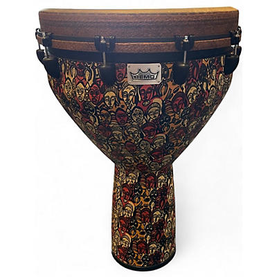 Used Remo Mondo Designer Series Key-Tuned Djembe Multi-Mask 28x18 in Djembe