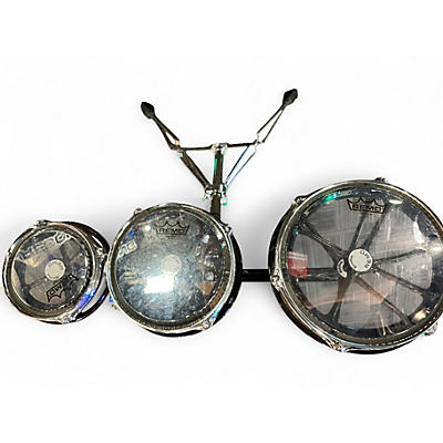 Used Remo Multiple Rototom 6/8/10 Black Roto Toms