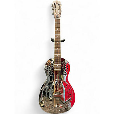 Used Republic Nickel Plated Parlor Rocket Nickel Silver Acoustic Guitar
