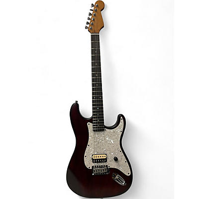 Used Reuter Guitars Humbucker Strat Wine Red Burst Solid Body Electric Guitar