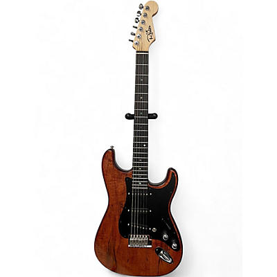 Used Reuter Guitars Strat Style Spalted Maple Solid Body Electric Guitar