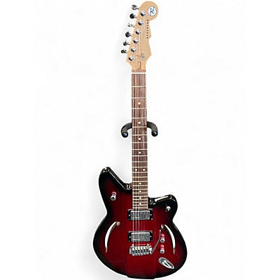 Used Reverend Airsonic Candy Red Burst Hollow Body Electric Guitar