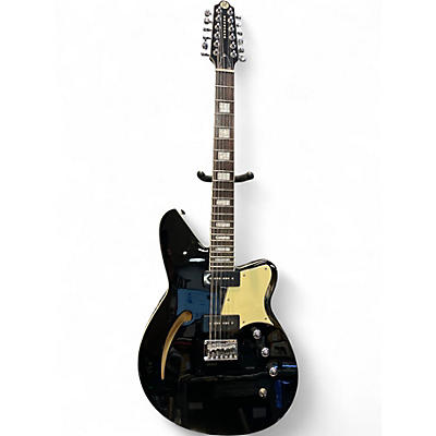 Used Reverend Airwave 12 Black Hollow Body Electric Guitar
