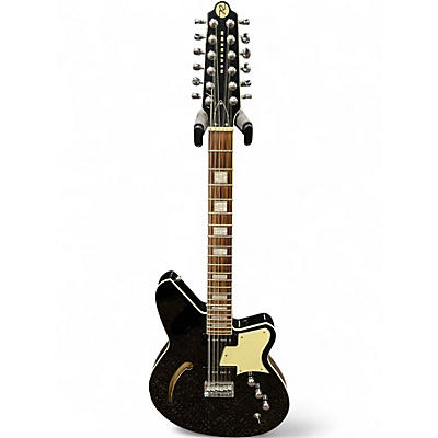 Used Reverend Airwave 12 Black Hollow Body Electric Guitar
