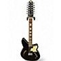 Used Reverend Airwave 12 Black Hollow Body Electric Guitar Black