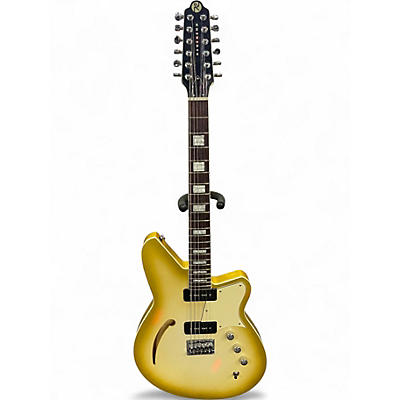 Used Reverend Airwave 12 Gold Hollow Body Electric Guitar