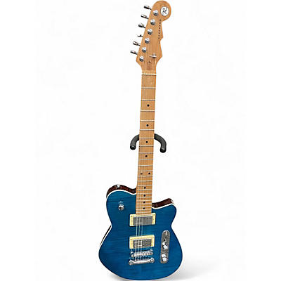 Used Reverend CHARGER Trans Blue Solid Body Electric Guitar