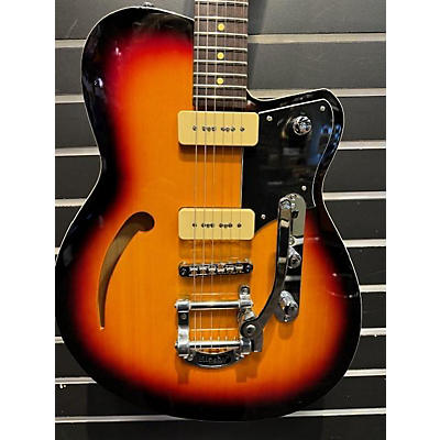 Reverend Used Reverend Club King 290 3 Tone Sunburst Hollow Body Electric Guitar