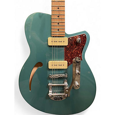 Used Reverend Club King 290 Deep Sea Blue Hollow Body Electric Guitar