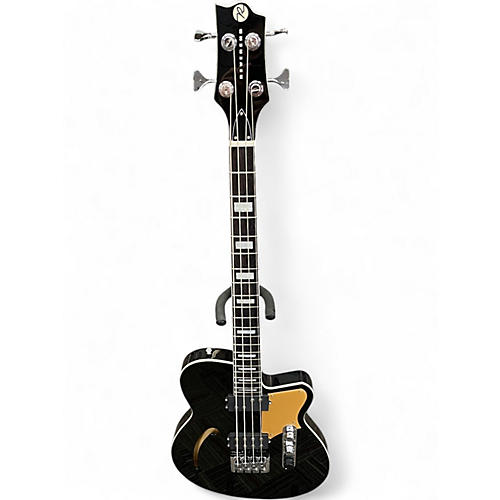 Used Reverend D King Black Electric Bass Guitar Black