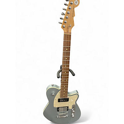 Used Reverend DOUBLE AGENT Metallic Silver Solid Body Electric Guitar