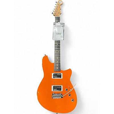 Used Reverend Descent Wilkinson Barritone Orange Solid Body Electric Guitar
