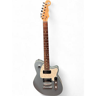 Used Reverend Double Agent OG Metallic Silver Freeze Solid Body Electric Guitar