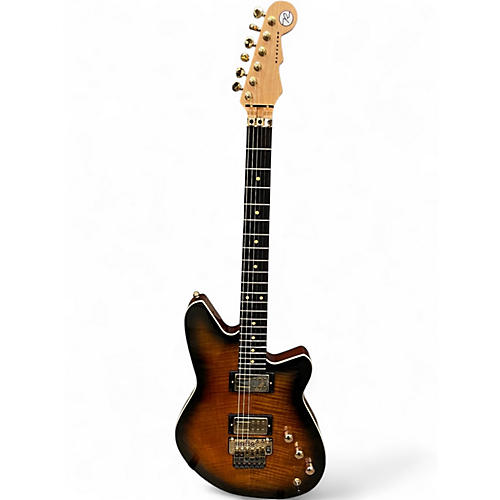 Used Reverend KINGBOLT NOS COFFEE BURST FLAME MAPLE Solid Body Electric Guitar COFFEE BURST FLAME MAPLE
