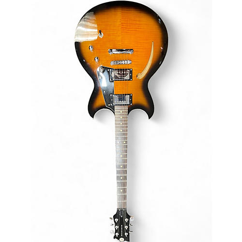 Used Reverend Manta Ray HB Sunburst Hollow Body Electric Guitar Sunburst