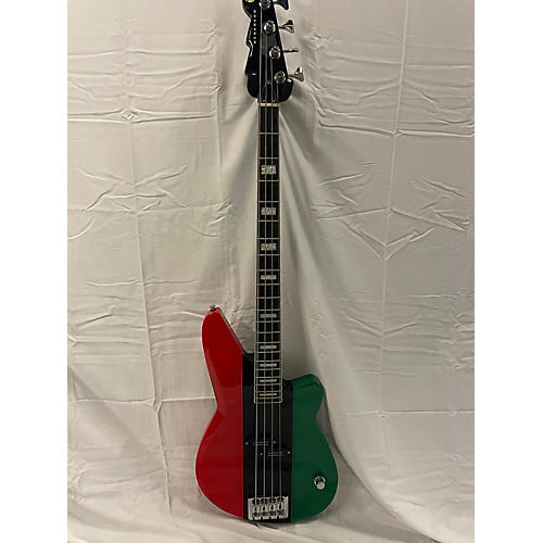 Reverend Used Reverend Meshell Ndegeocello Fellowship 3 Color Stripes Red, Black, Green Electric Bass Guitar 3 Color Stripes Red, Black, Green