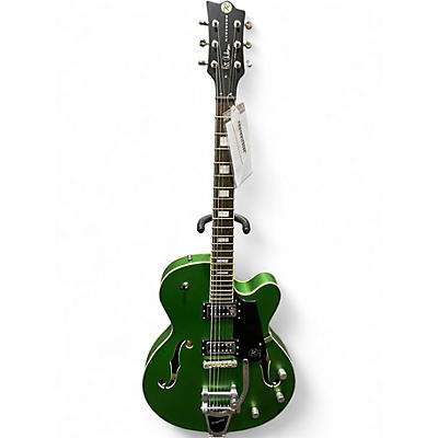 Used Reverend PA-1 Metallic Emerald Hollow Body Electric Guitar