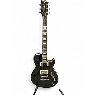 Used Reverend ROUNDHOUSE Black Solid Body Electric Guitar