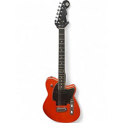 Used Reverend Reeves Gabrels Signature Satin Orange Flame Solid Body Electric Guitar