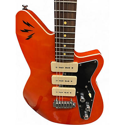 Used Reverend Ron Asheton Rock Orange Solid Body Electric Guitar