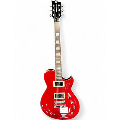 Used Reverend RoundHouse Chrome Red Solid Body Electric Guitar