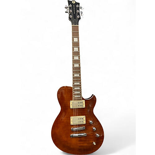 Used Reverend Roundhouse Brown Solid Body Electric Guitar Brown