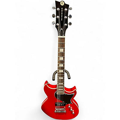 Used Reverend SENSEI JR Trans Red Solid Body Electric Guitar