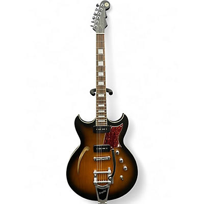 Used Reverend Tricky Gomez 290 Satin Coffee Burst Hollow Body Electric Guitar