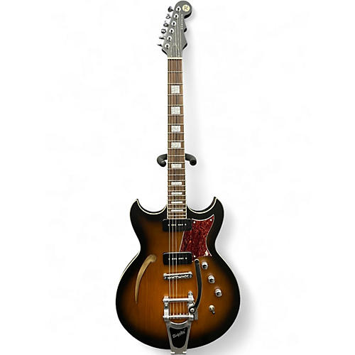 Used Reverend Tricky Gomez 290 Satin Coffee Burst Hollow Body Electric Guitar Satin Coffee Burst