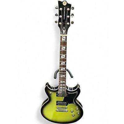 Used Reverend kyle shutt signature green burst Solid Body Electric Guitar