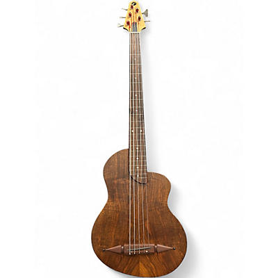 Used Rick Turner RB5 Fretless Natural Electric Bass Guitar