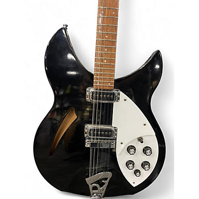 Used Rickenbacker 330/12 Black Hollow Body Electric Guitar
