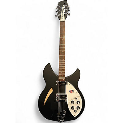 Used Rickenbacker 330/12 Black Hollow Body Electric Guitar