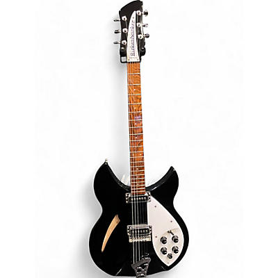 Used Rickenbacker 330 Black Hollow Body Electric Guitar