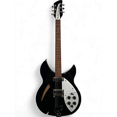 Used Rickenbacker 330 Black Hollow Body Electric Guitar