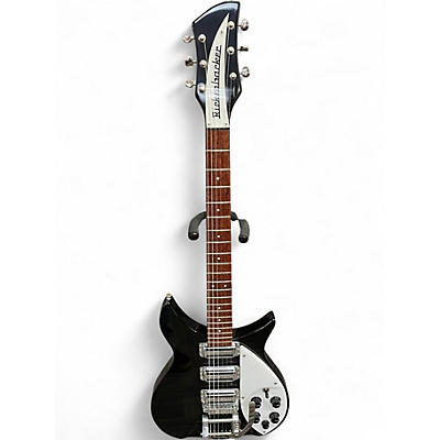 Used Rickenbacker 350V63 Bigsby  Black Solid Body Electric Guitar