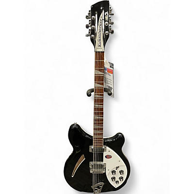 Used Rickenbacker 360/12 Black Hollow Body Electric Guitar