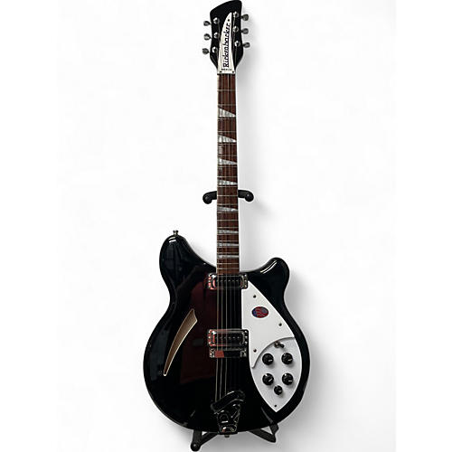 Used Rickenbacker 360 Black Hollow Body Electric Guitar Black