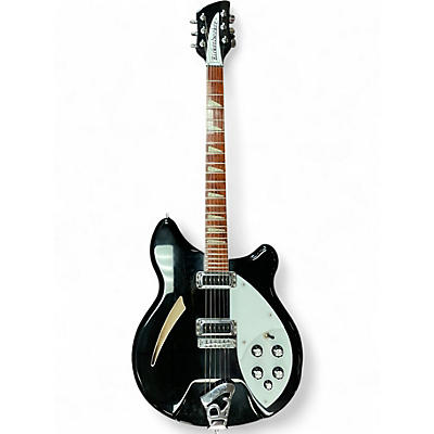 Used Rickenbacker 360 Black Hollow Body Electric Guitar