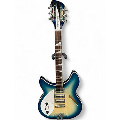 Used Rickenbacker 370/12 Left Handed Blue Burst Hollow Body Electric Guitar