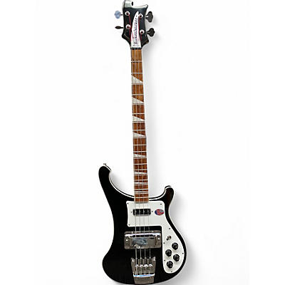 Used Rickenbacker 4003 JETGLO Black and White Electric Bass Guitar