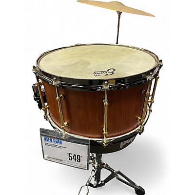 Used Risen Drums 14in SNARE BUBINGA Natural Drum