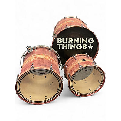 Used Risen Drums 3 Piece Custom Kit Distressed Barn Drum Kit