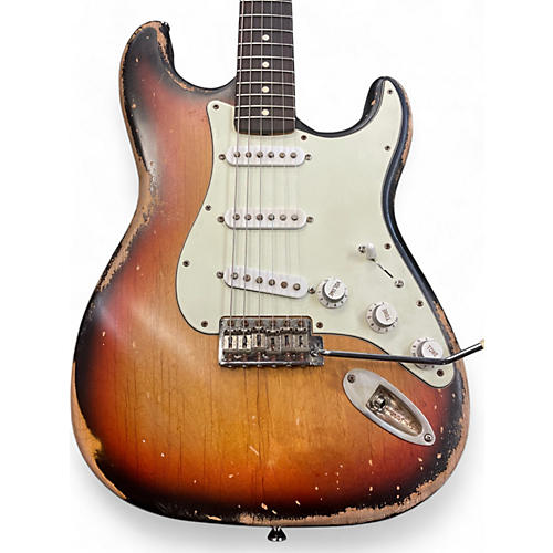 Used Rittenhouse Strat 3 Tone Sunburst Solid Body Electric Guitar 3 Tone Sunburst