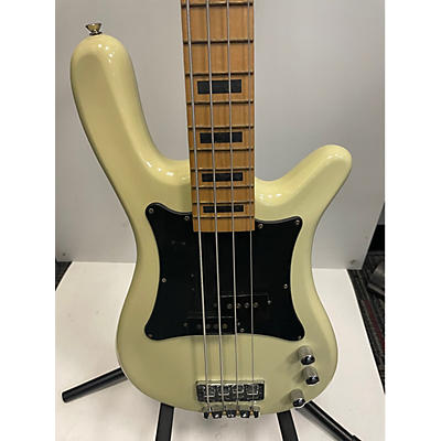 RockBass by Warwick Used RockBass By Warwick Adam Clayton Signature White Electric Bass Guitar