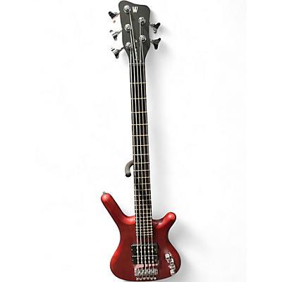 Used RockBass by Warwick CORVETTE $$ 5 RED Electric Bass Guitar