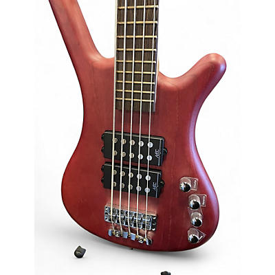 Used RockBass by Warwick CORVETTE $$ Candy Red Burst Electric Bass Guitar